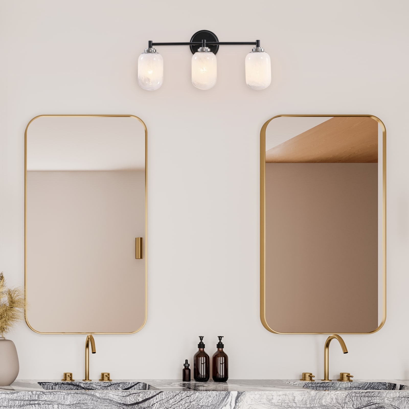 Seren 3 Light Wall Sconce — installation 1