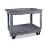 Boardwalk, Flat Handle, Lipped Shelf, 300 lb Capacity, Utility Cart, Gray