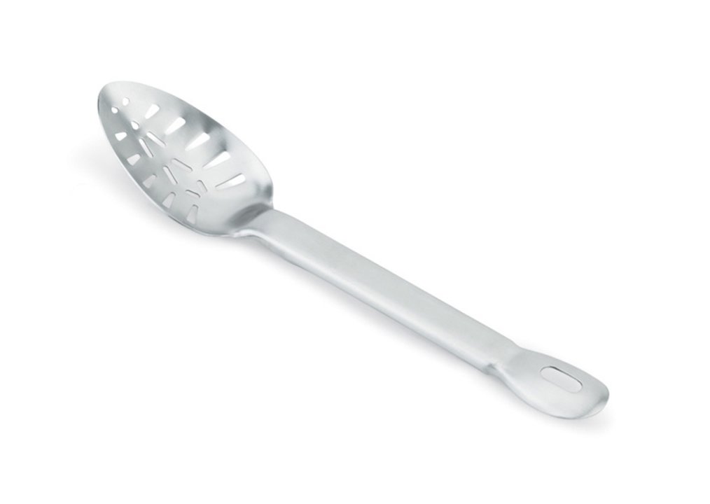 11 ¾-inch heavy-duty stainless steel slotted basting spoon