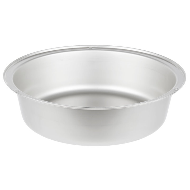 Replacement stainless steel water pan for 5 ⅘-quart Royal Crest round chafer