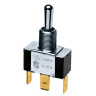 Heavy Duty Panel-Mount 10A 250VAC/20A 125VAC 3/4 HP SPDT 3-Position Center OFF Bat Handle Switch With Spade Terminals