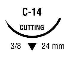 Covidien SUTURE, MONOSOF BLK 4-0 18" C-14 (36/BX)