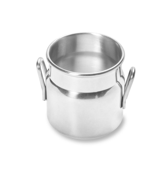 3 1/10-ounce mini stainless steel milk can