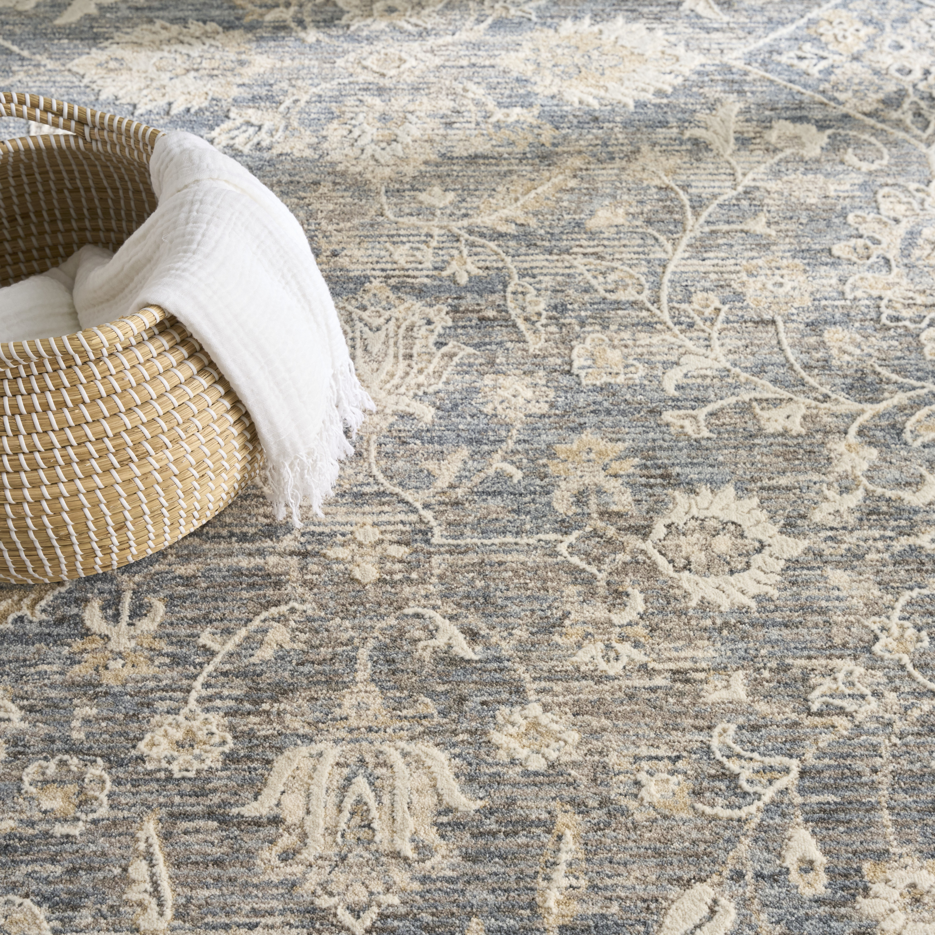 Nourison Retreat 7'10" x 10' Blue Vintage Indoor Rug