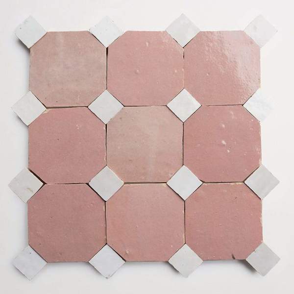 zio & sons + clé | vintage rose octagon + weathered white bouchon (unmounted bundle)