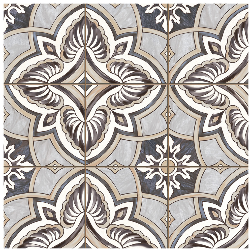 Harmonia Grove Grey 13 in. x 13 in. Ceramic Floor and Wall Tile