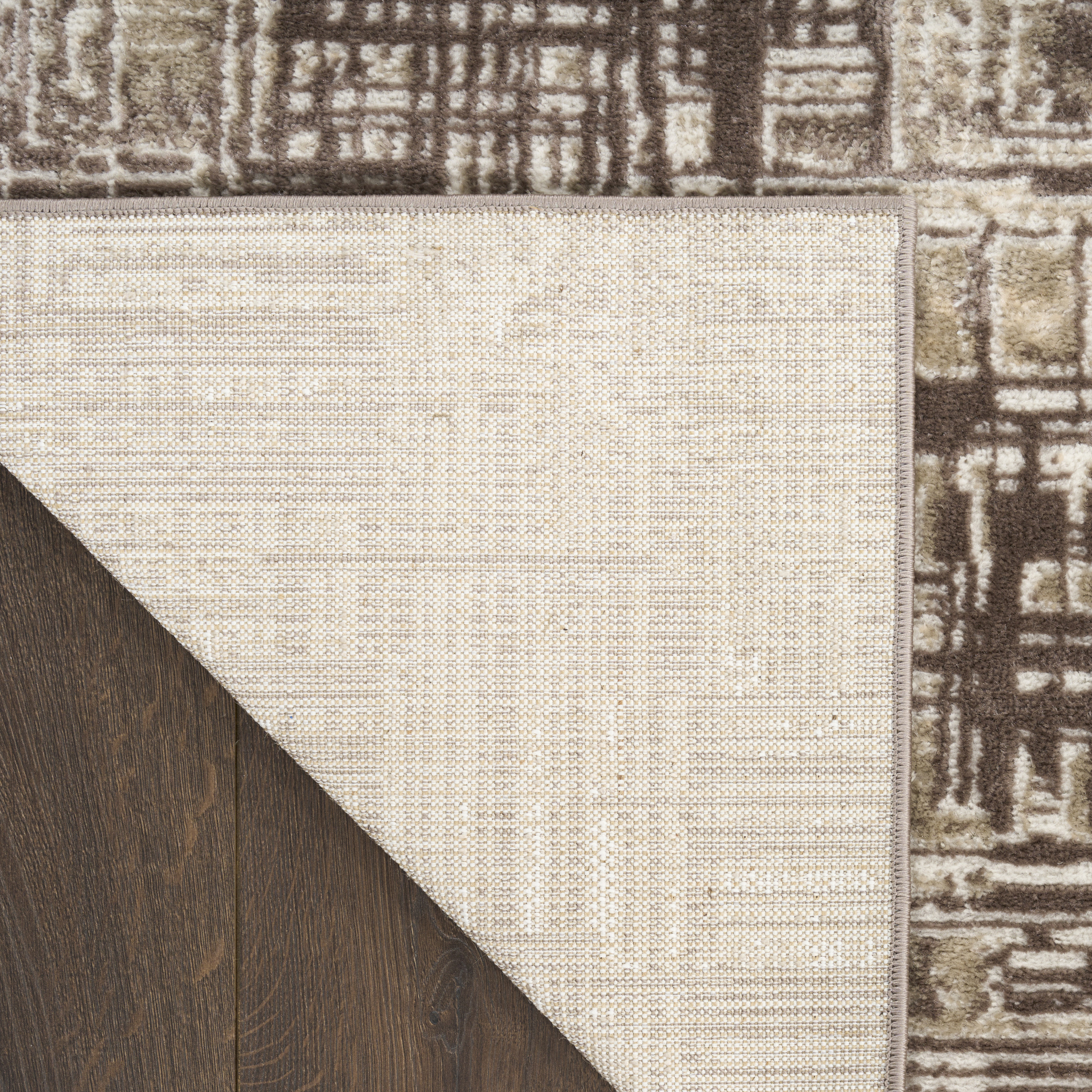 Nourison Dekor 2' x 4' Brown Modern Indoor Rug
