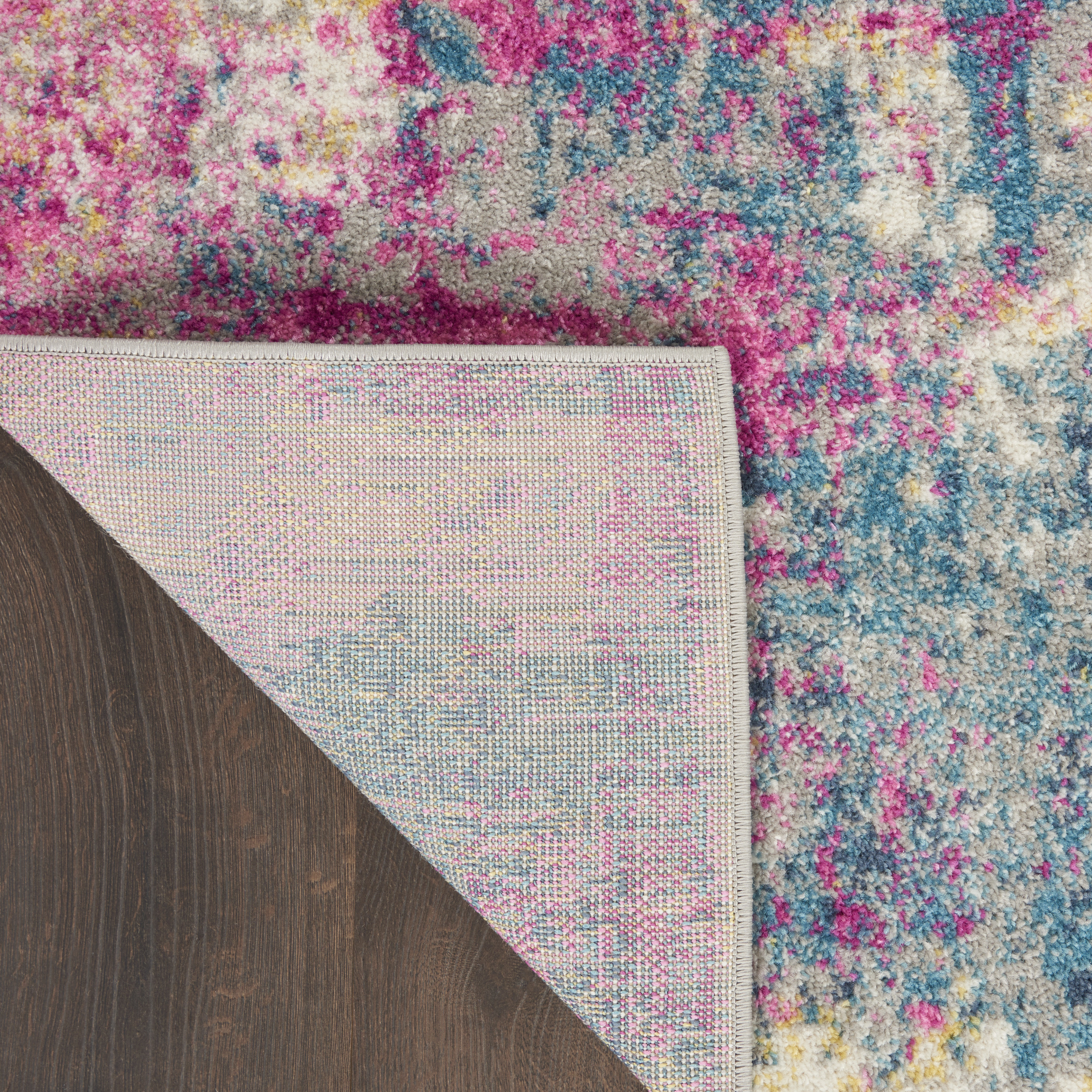 Nourison Passion 5'3" x Square Ivory Multicolor Modern Indoor Rug