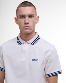 Caleb Tipped Polo Shirt Quartz Pink