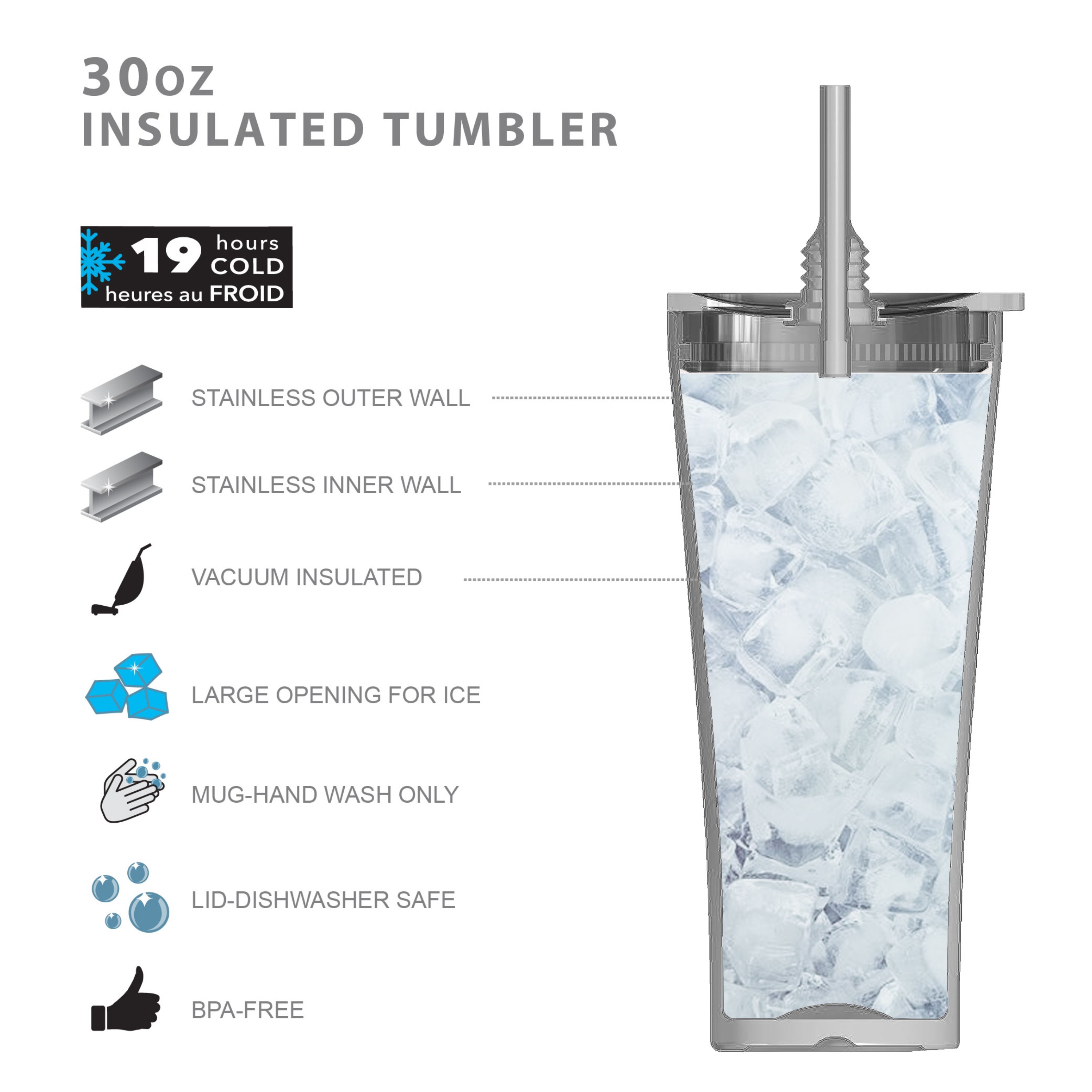 Alfalfa 30 ounce Vacuum Insulated Stainless Steel Tumbler, Indigo slideshow image 9 Alfalfa 30 ounce Vacuum Insulated Stainless Steel Tumbler, Indigo slideshow image 9