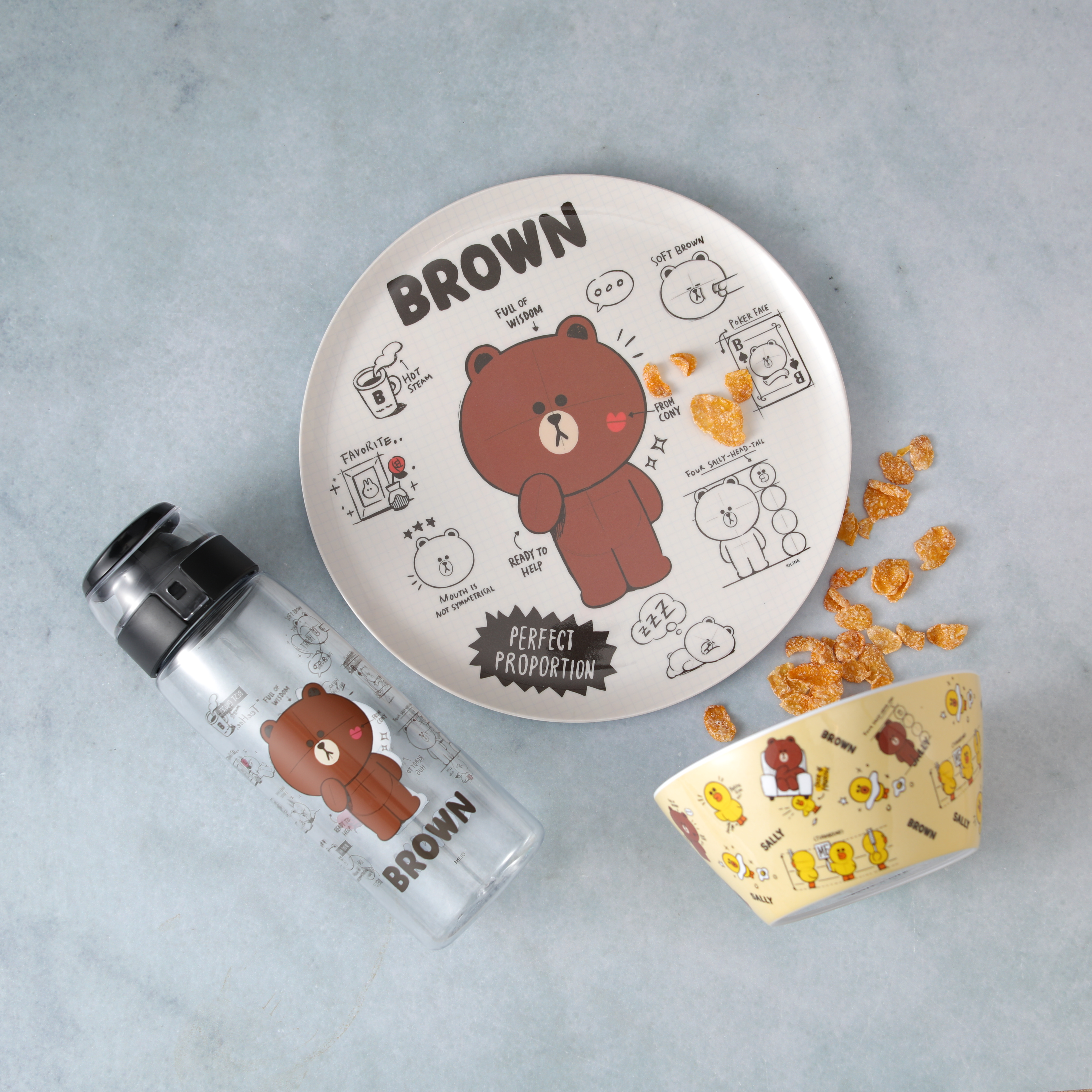 Line Friends Dinnerware Set, Teddy Bear, 2-piece set slideshow image 10 Line Friends Dinnerware Set, Teddy Bear, 2-piece set slideshow image 10