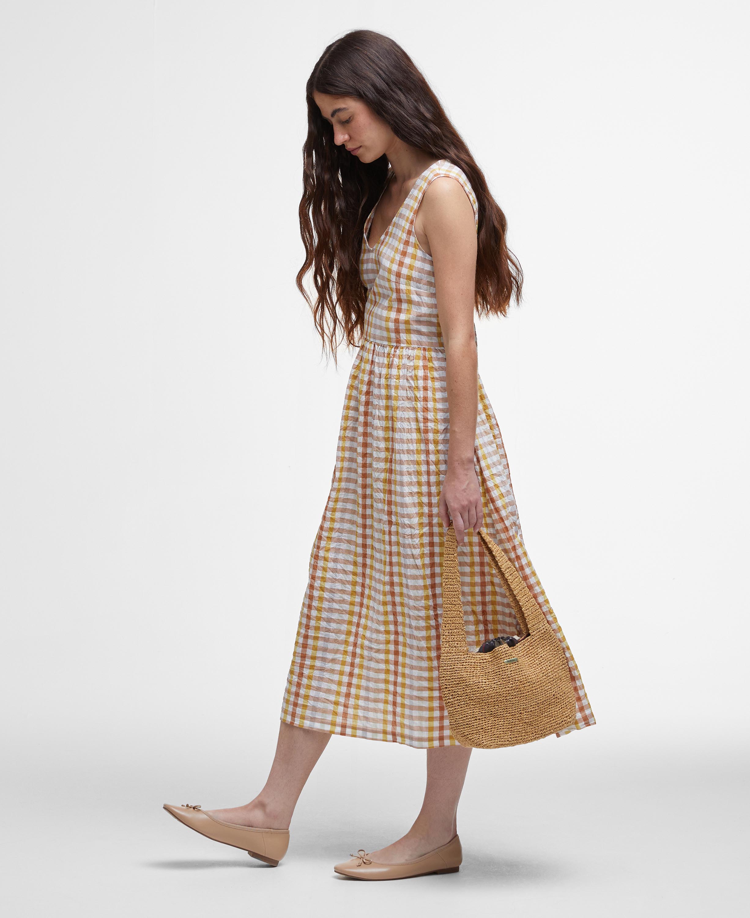 Penelope Gingham Midi Dress image number 1