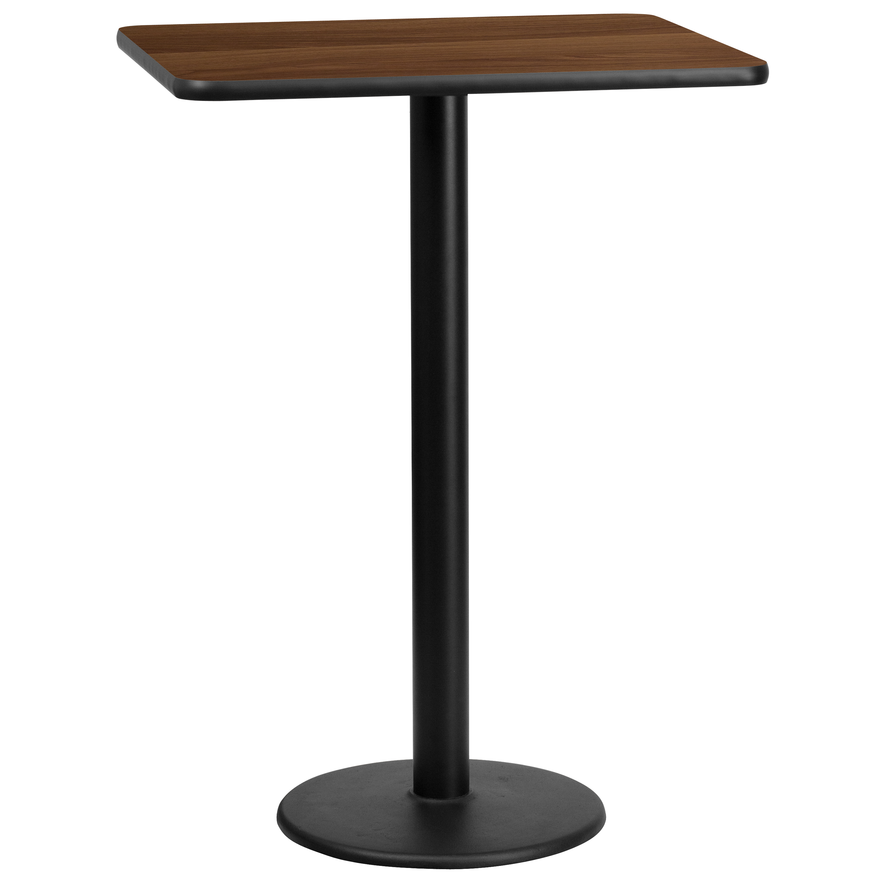 Stiles 24'' x 30'' Gray Rectangular Laminate Table Top with Black 18" Round B... - Picture 15 of 35