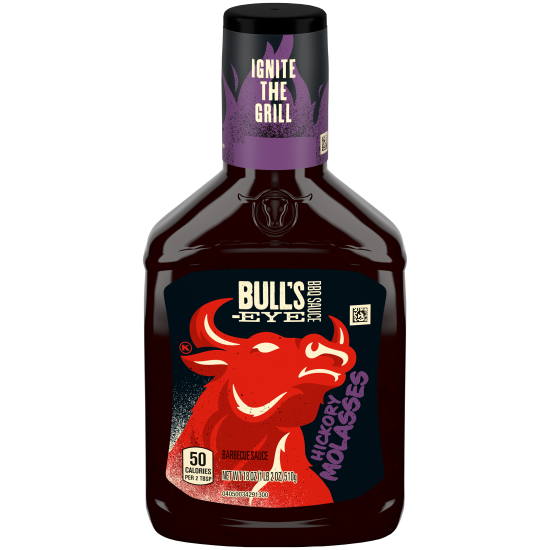 Bull's-Eye Kansas City Style BBQ Sauce, 18 oz Bottle HICKORY MOLASSES 