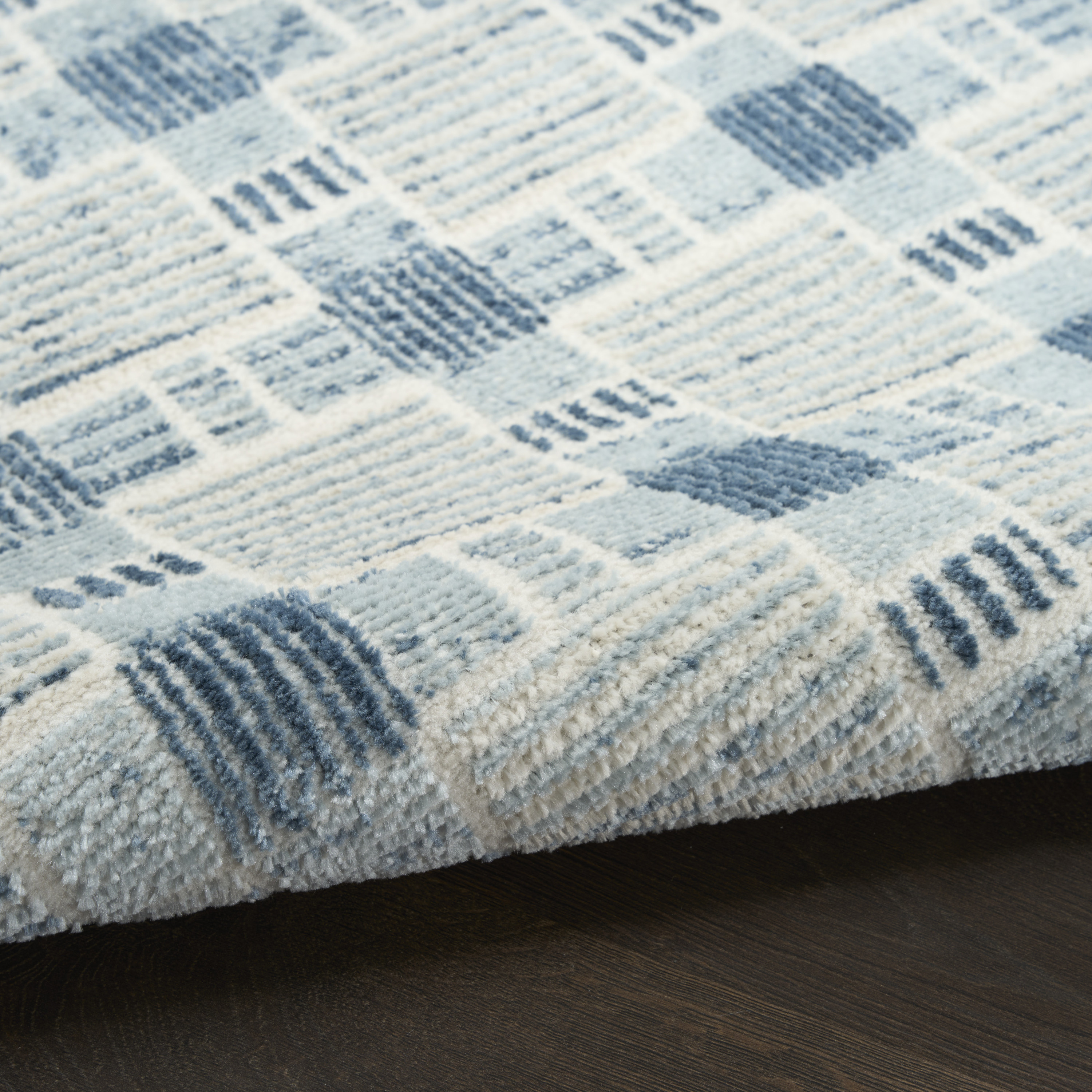 Nourison Nordic 2' x 6' Blue Modern Indoor Rug