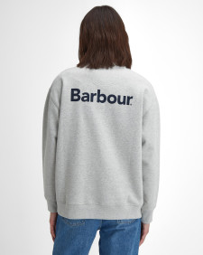 Brushed Nicholas Oversized Crew Neck Jumper Grey Marl