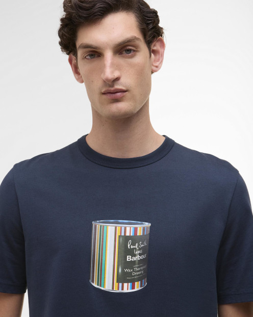 Paul Smith loves Barbour Wax Can Graphic T-Shirt Champion Blue