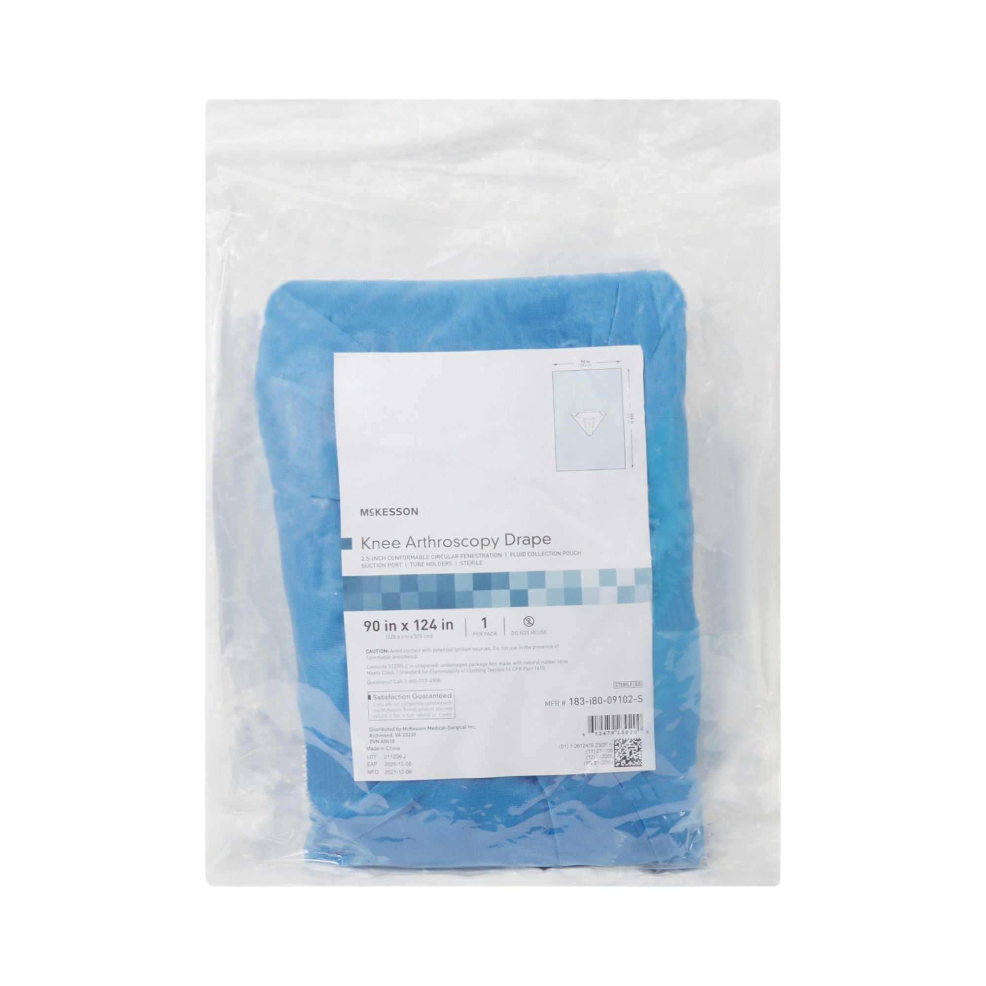 McKesson Sterile Arthroscopic Knee Drape, 90 x 124 Inch