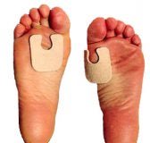 Dr. Jill's Foot Pads Inc PAD, CALLUS FELT FELT W/ADH USHAPE 1/8" LG (100/BG)