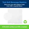 Tork, Advanced Beverage, Napkins, 2 ply, White