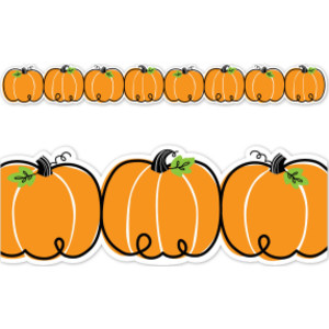 Doodle Pumpkins EZ Border, 48 Feet