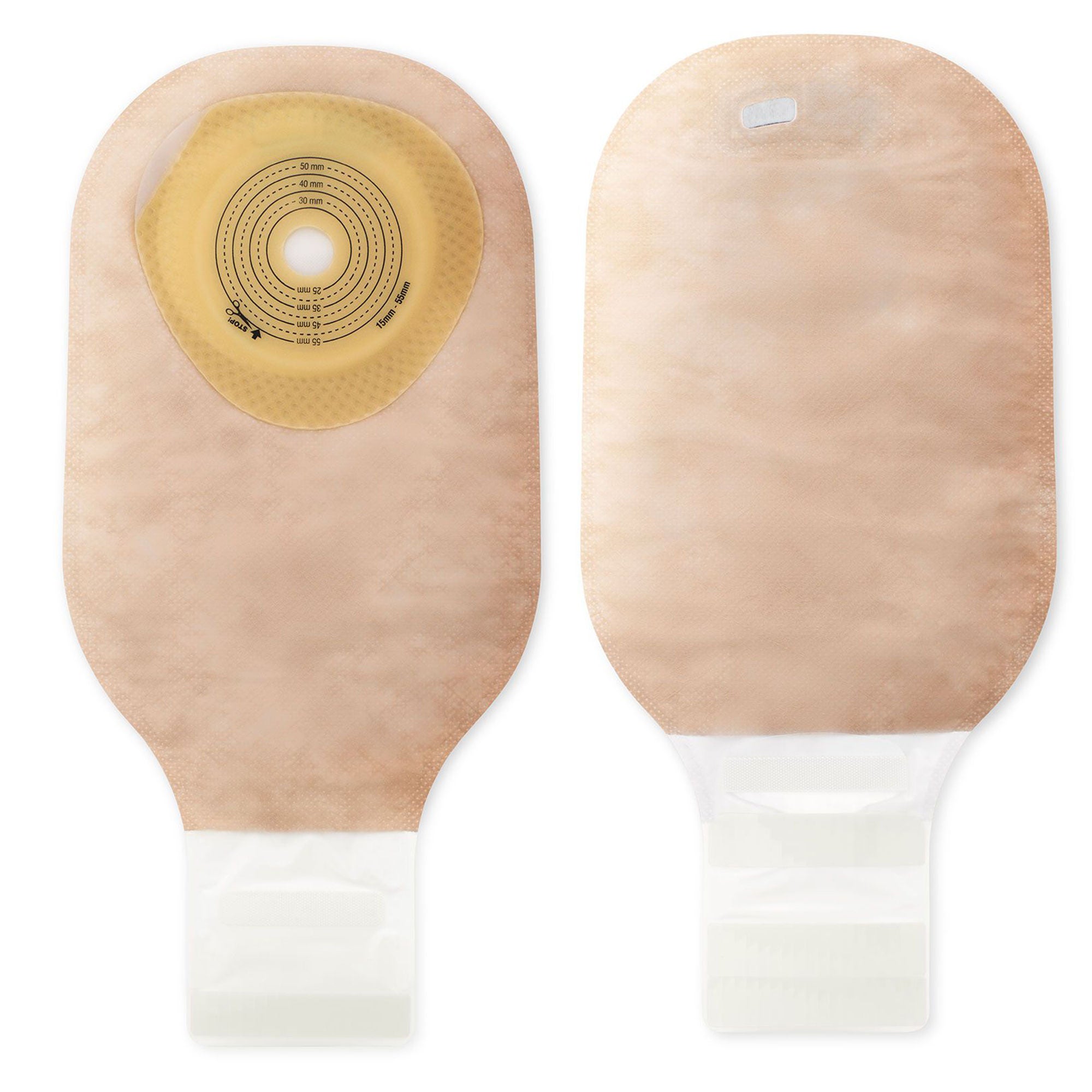 Premier™ One-Piece Beige Filtered Colostomy Pouch, Cut to Fit Stomas to 64 mm