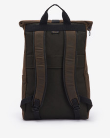 Field Roll-Top Waxed Backpack Olive-Black