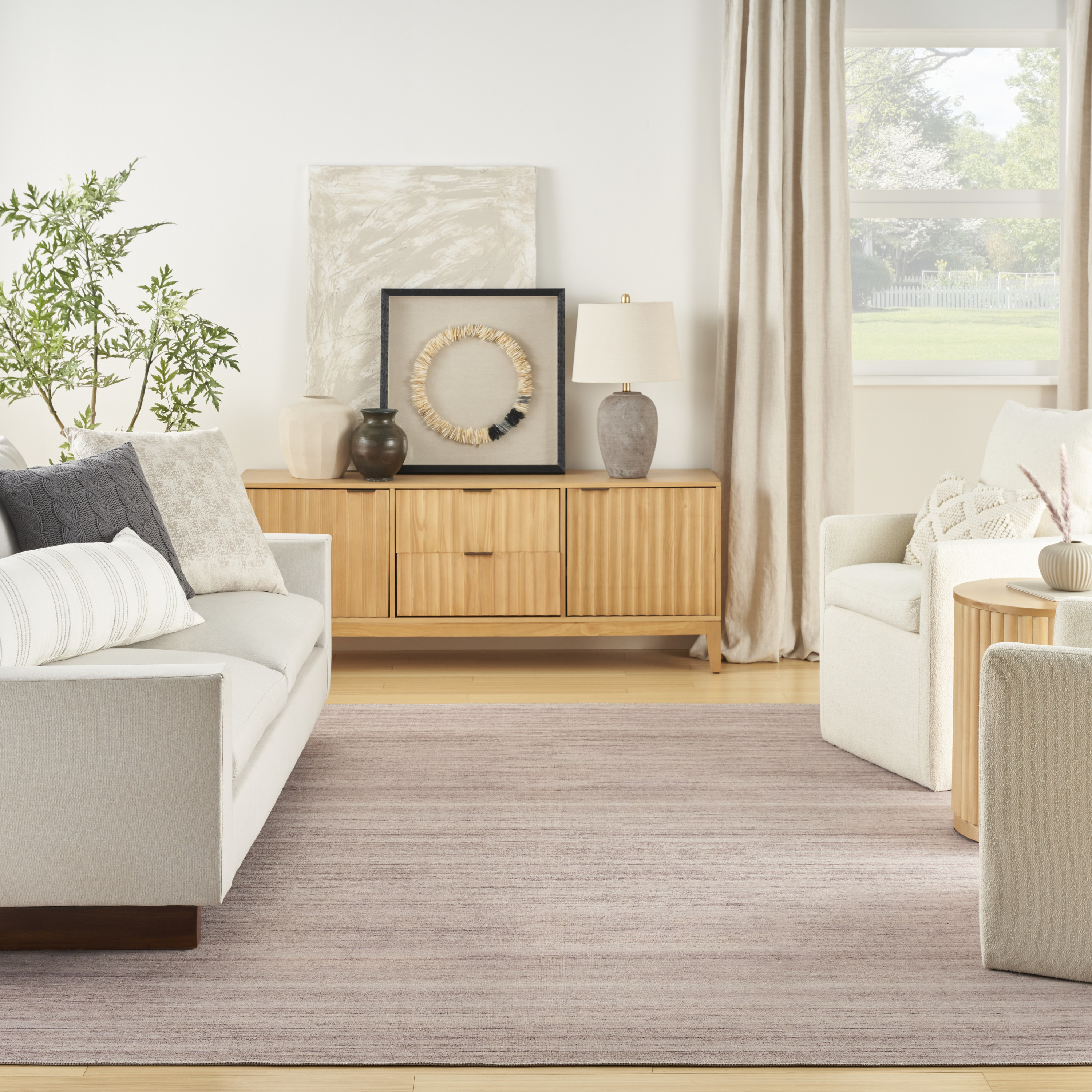 Nourison Washable Essentials 7'10" x 9'10" Ivory Mocha Modern Indoor Rug