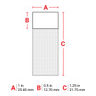 Self-Laminating Marker, White, Dimension (Inches): 1 W x 1.25 H in