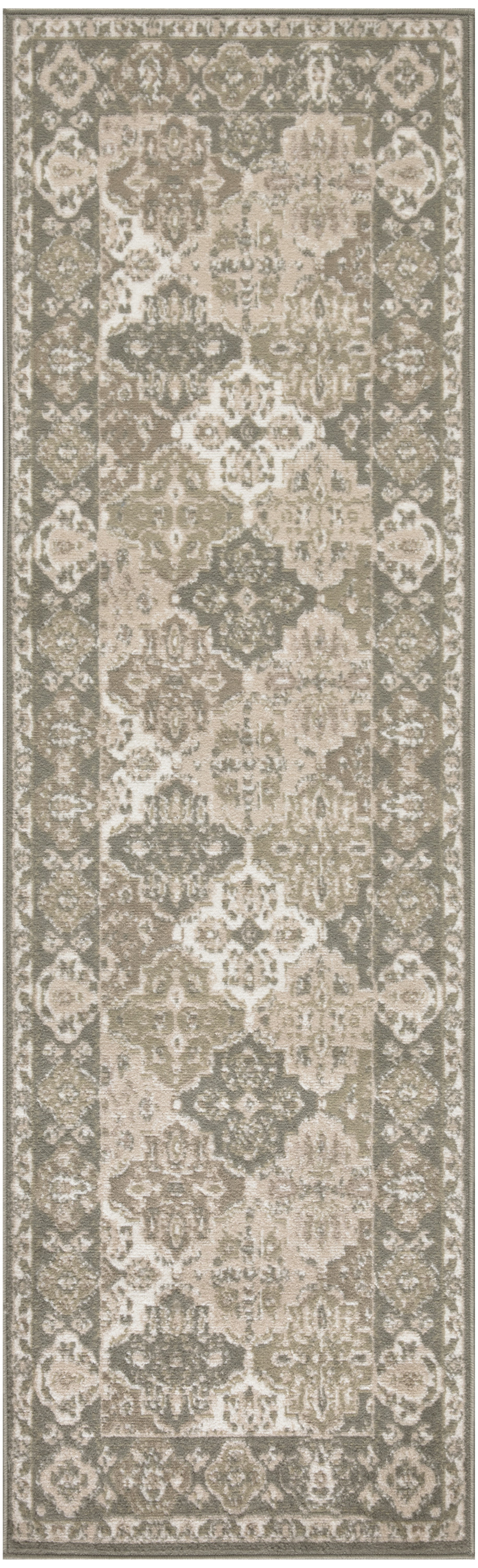 Nourison Grafix 2' x 6' Green Vintage Indoor Rug