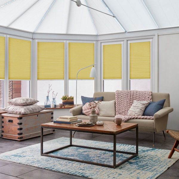 Thermashade Yellow Pleated blind