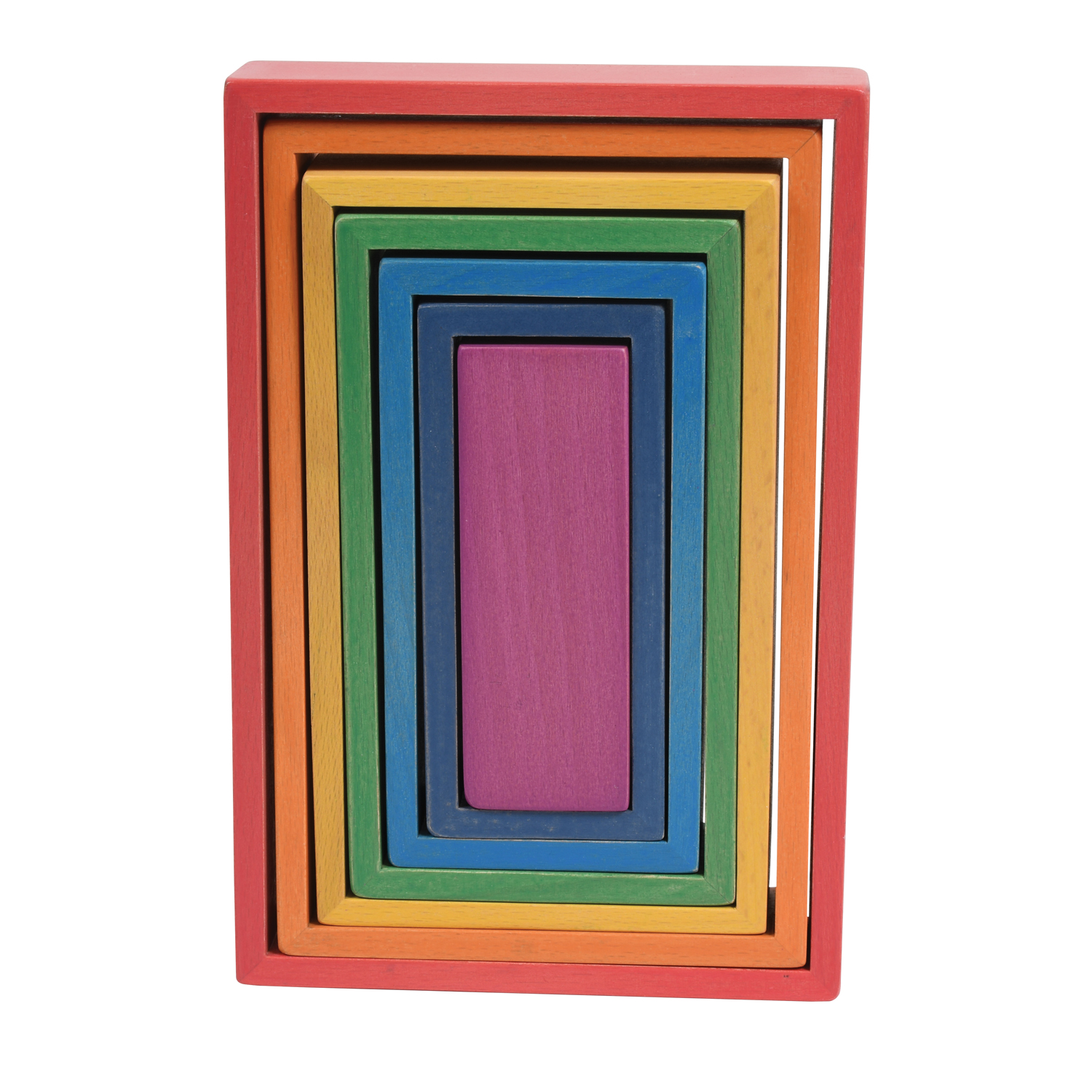 TickiT Wooden Rainbow Architect Rectangles - Set of 7 image number null
