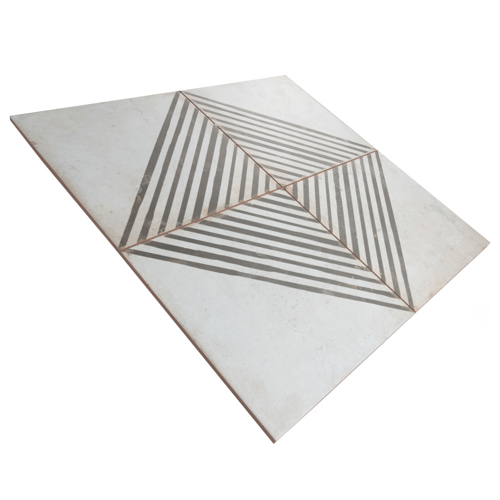 Kings Rombos Nero 17-5/8 in. x 17-5/8 in. Ceramic Floor and Wall Tile