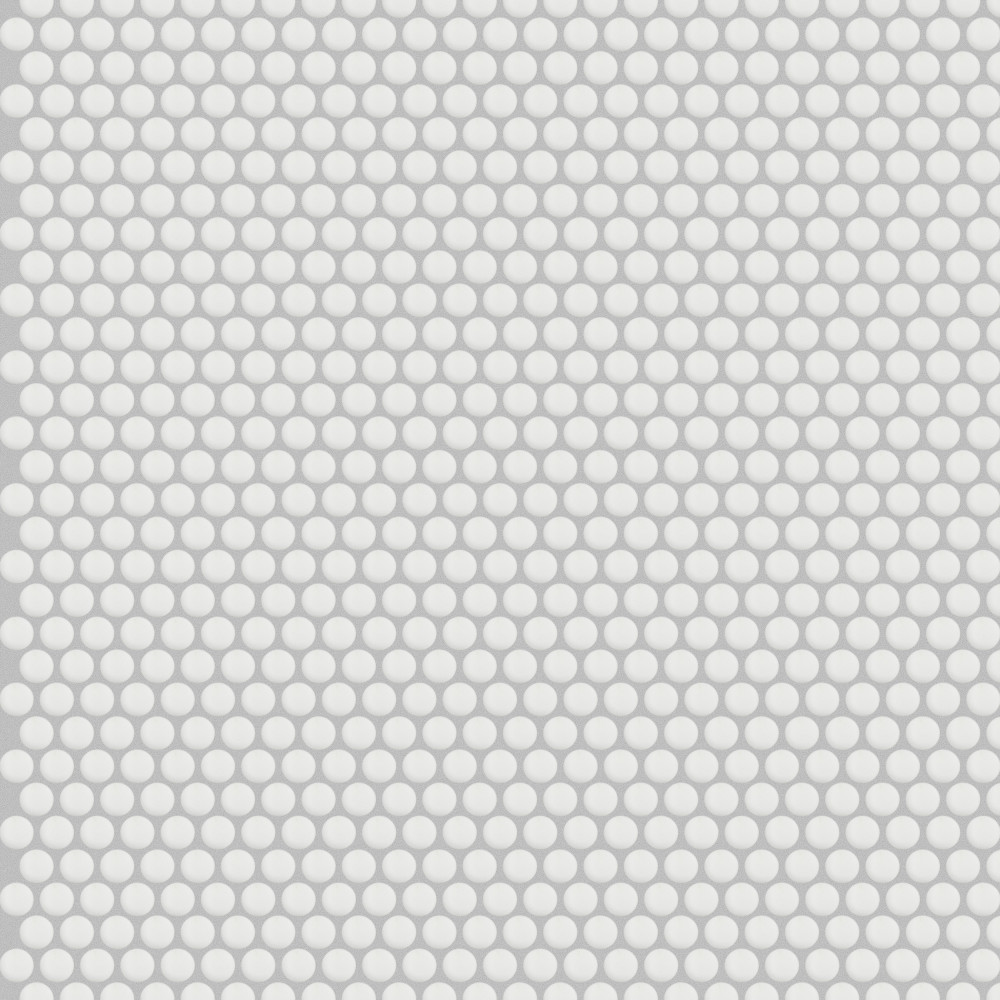 Expressions Button White 12-1/2 in. x 12-3/4 in. Glass Mosaic Tile