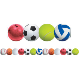 Sports Balls Border, 12 Strips/36 Feet