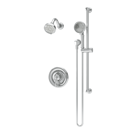 Braston Shower and Hand Shower Trim with VersaFlex Integral Diverter for Test Cap Valve