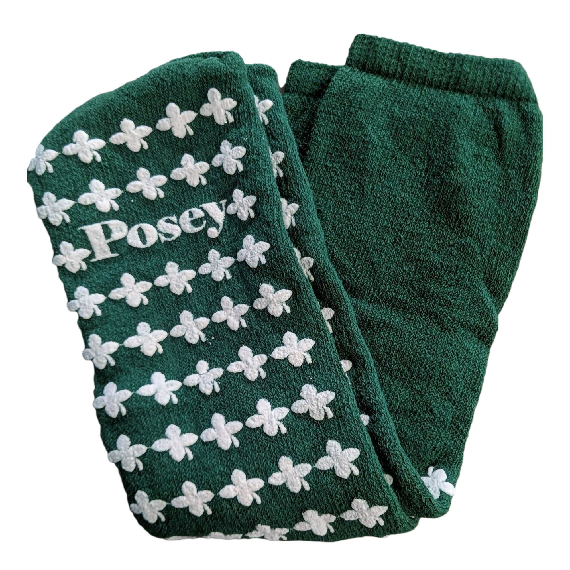 Posey® Fall Management Slipper Socks, Green, One Size Fits Most