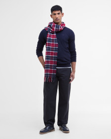Tartan Lambswool Scarf Cranberry Tartan