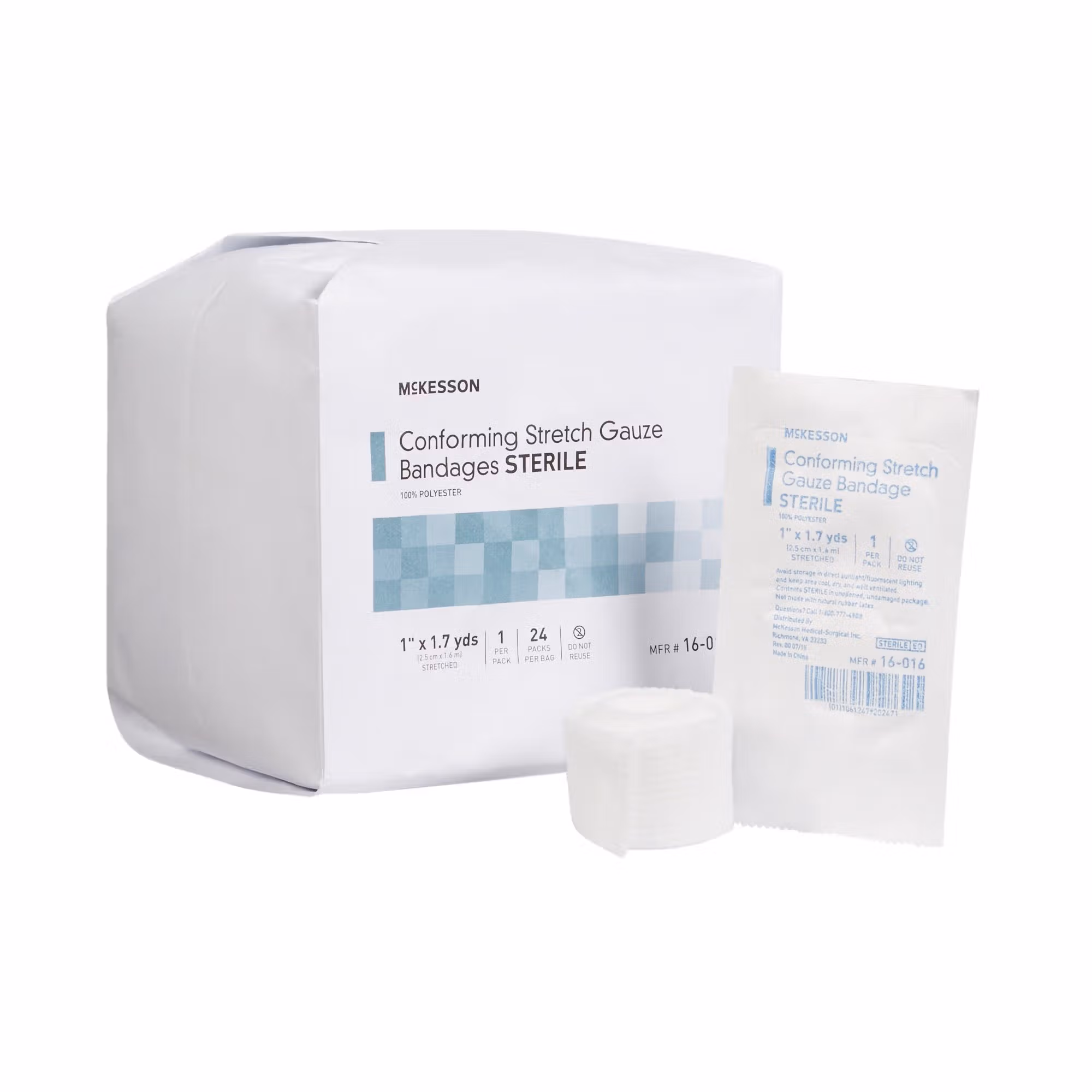 McKesson Sterile Conforming Bandage, 1 Inch x 1-7/10 Yard
