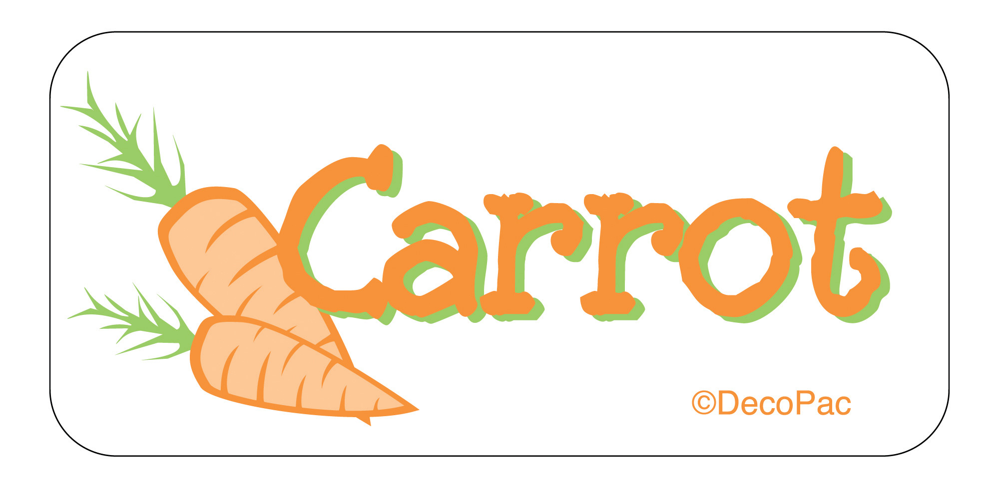 Carrot Label PhotoCake® Edible Image® Merchandising Label DecoPac