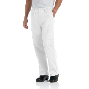 Landau Essentials 3 Pocket Scrub Pants for Men: Classic Relaxed Fit, Elastic, Straight Leg Cargo Medical 8550-