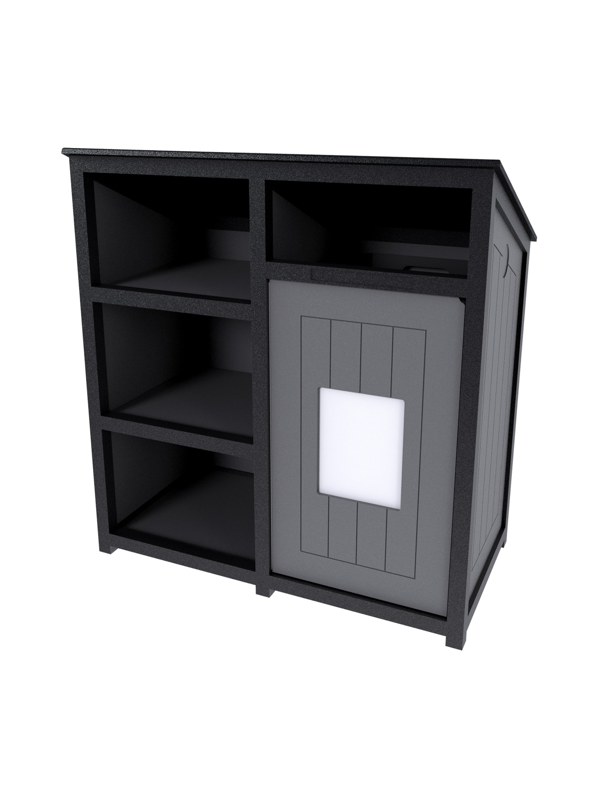 AURA – Single – Unit – Towel Valet – Full – Black-Grey