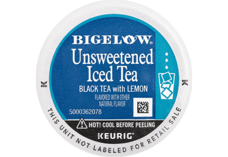 Lid of  Unsweetened Iced Tea K-Cup pods