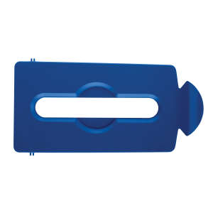 Rubbermaid Commercial, Slim Jim®, Paper Slot Insert, Rectangular, Resin, Resin, Blue, Receptacle Lid