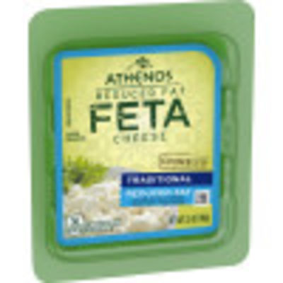 Athenos Traditional Crumbled Feta Cheese Reduced Fat, 3.5 oz Tub