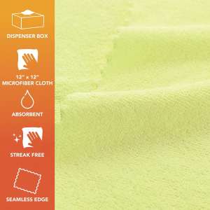 Hospeco, SmartRags Microfiber Cloth, 12"x12", Yellow