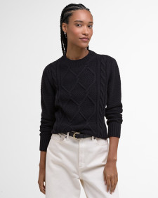 Maglione girocollo Burne con motivo a rombi 