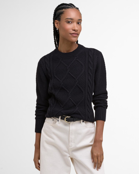 Maglione girocollo Burne con motivo a rombi