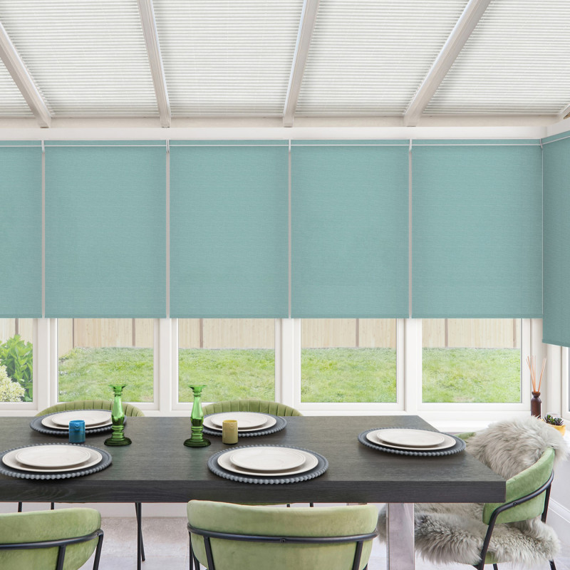 Hattie Turquoise Roller Blind