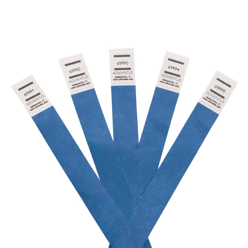 Tyvek® Wristbands Blue, Pack of 500